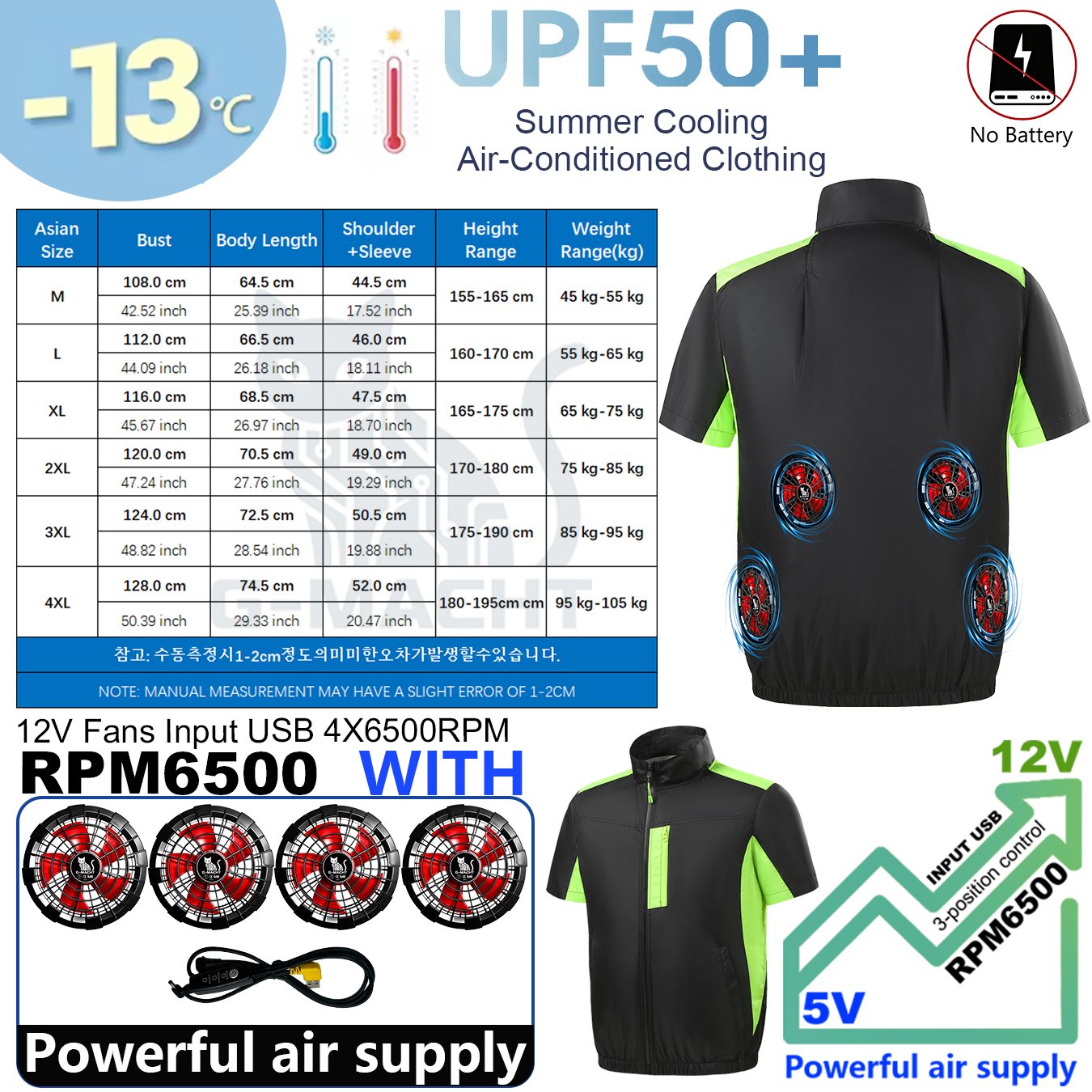 Summer 4 Fans Air Conditioning - Outdoor Sport Windbreaker avis et prix
