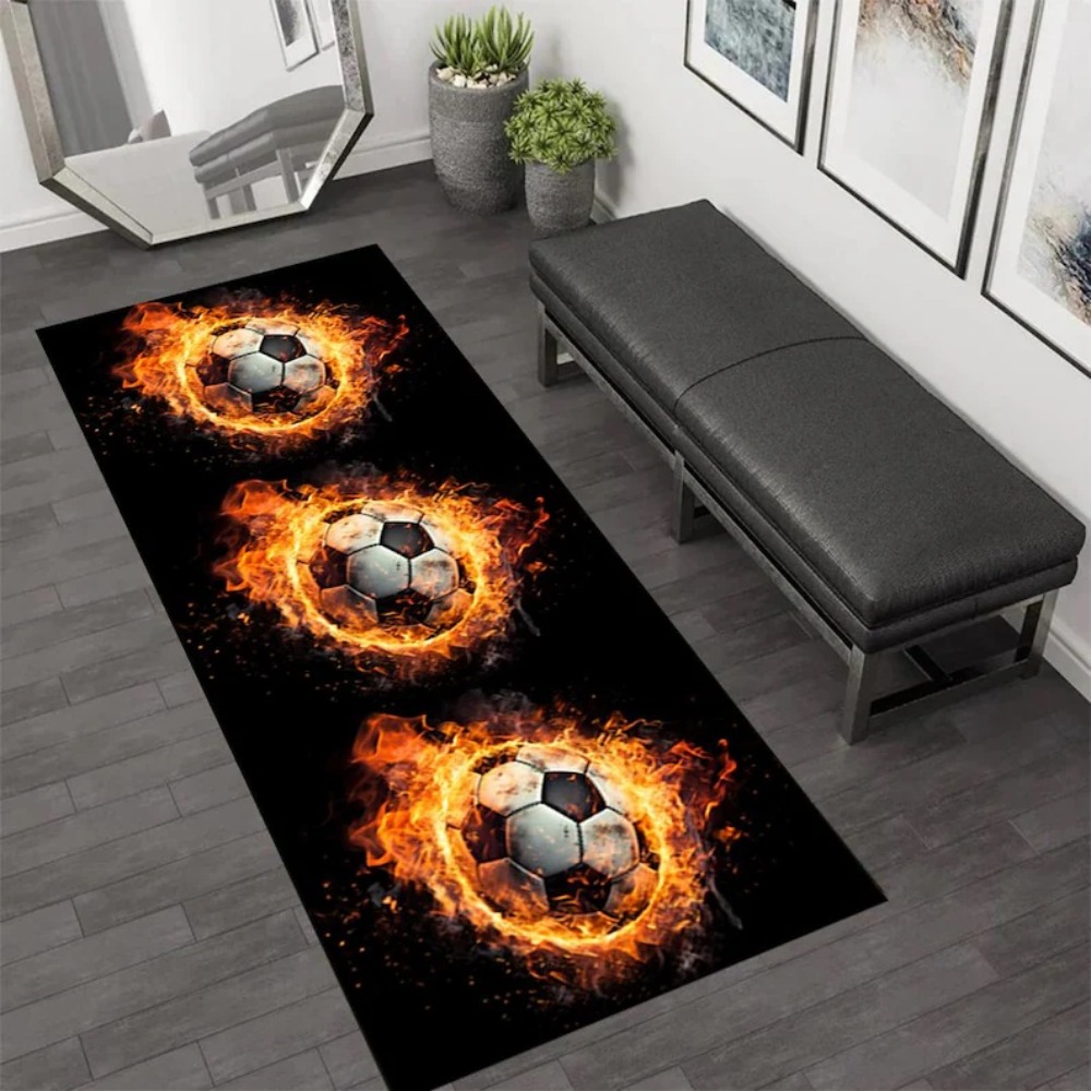 Soccer Ball Print Runner Rug A - Outdoor Sport Live avis et prix