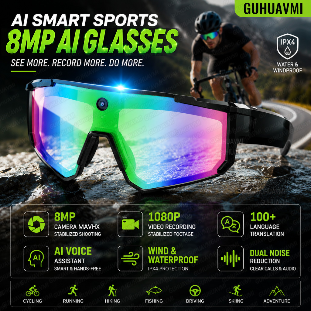 AI Smart Glasses with Camera H - Outdoor Sport Camera avis et prix