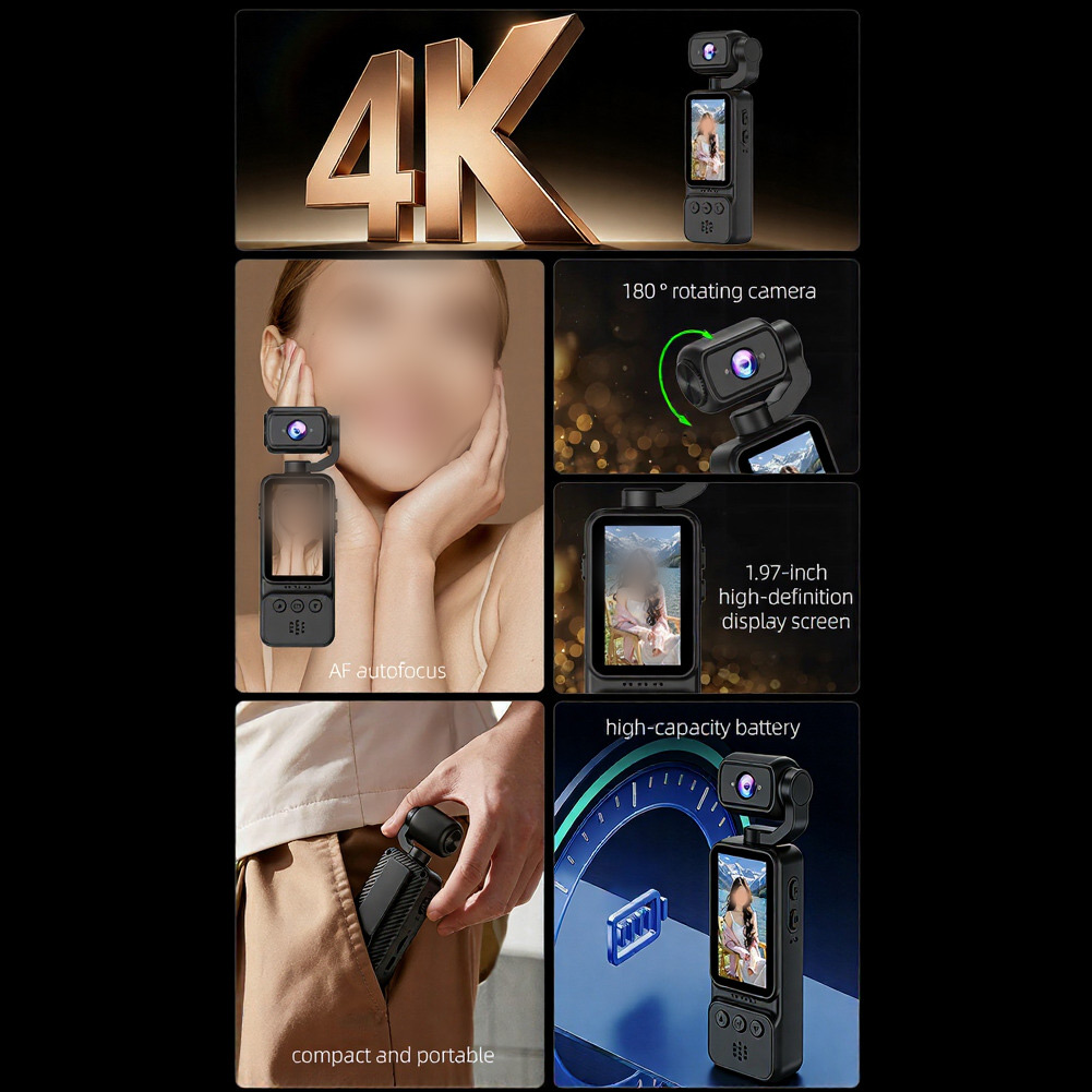 Handheld Vlogging Recorder 4K  - Outdoor Sport Camera avis et prix