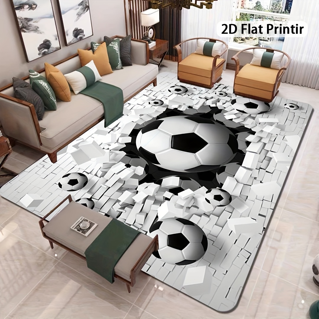 Soccer Ball 3D Effect Rug Flan - Outdoor Sport Live avis et prix