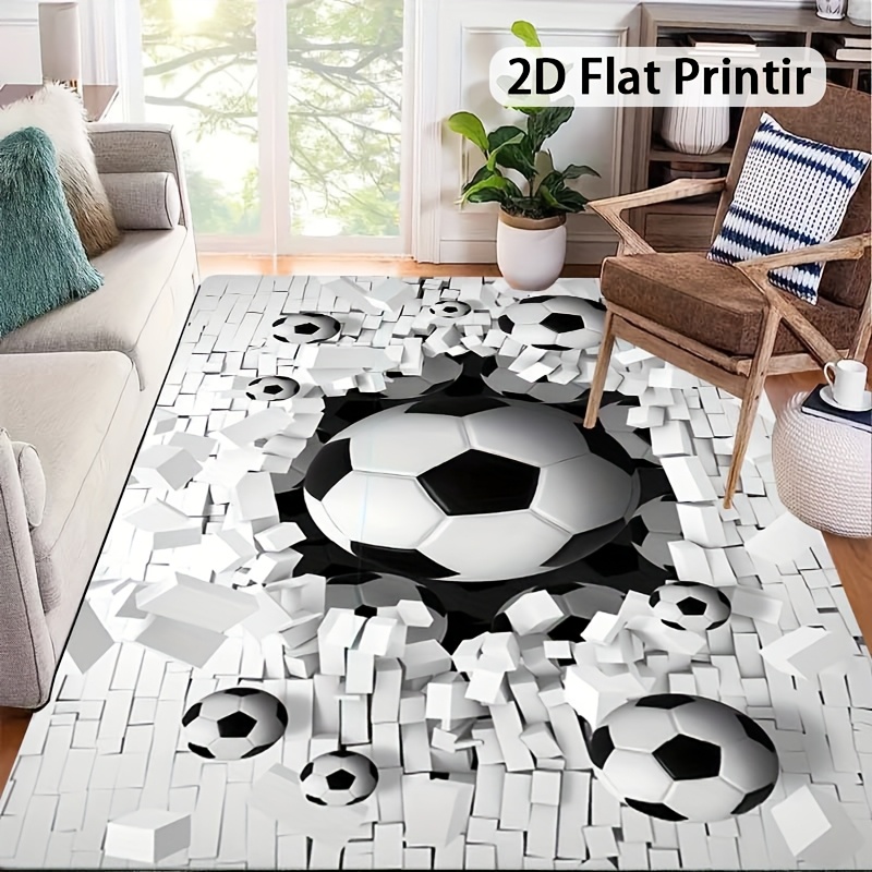 Soccer Ball 3D Effect Rug Flan - Outdoor Sport Live avis et prix