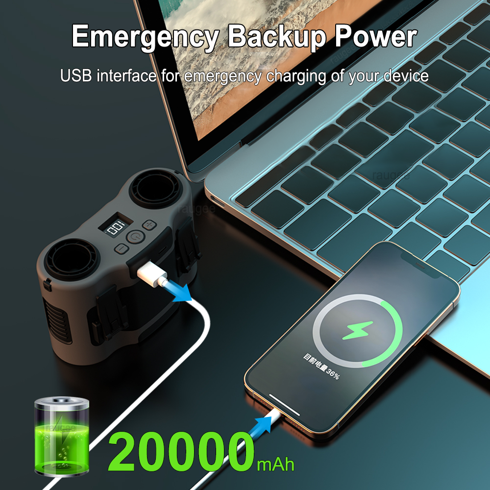 20000Mah Waist Fan Portable Cl - Outdoor Sport Outlet avis et prix