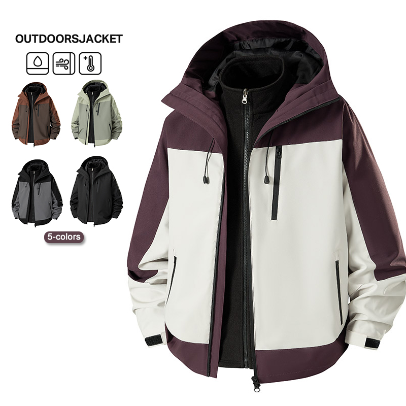 3-in-1 Splicing Mens Hiking Ja - Outdoor Sport Windbreaker avis et prix
