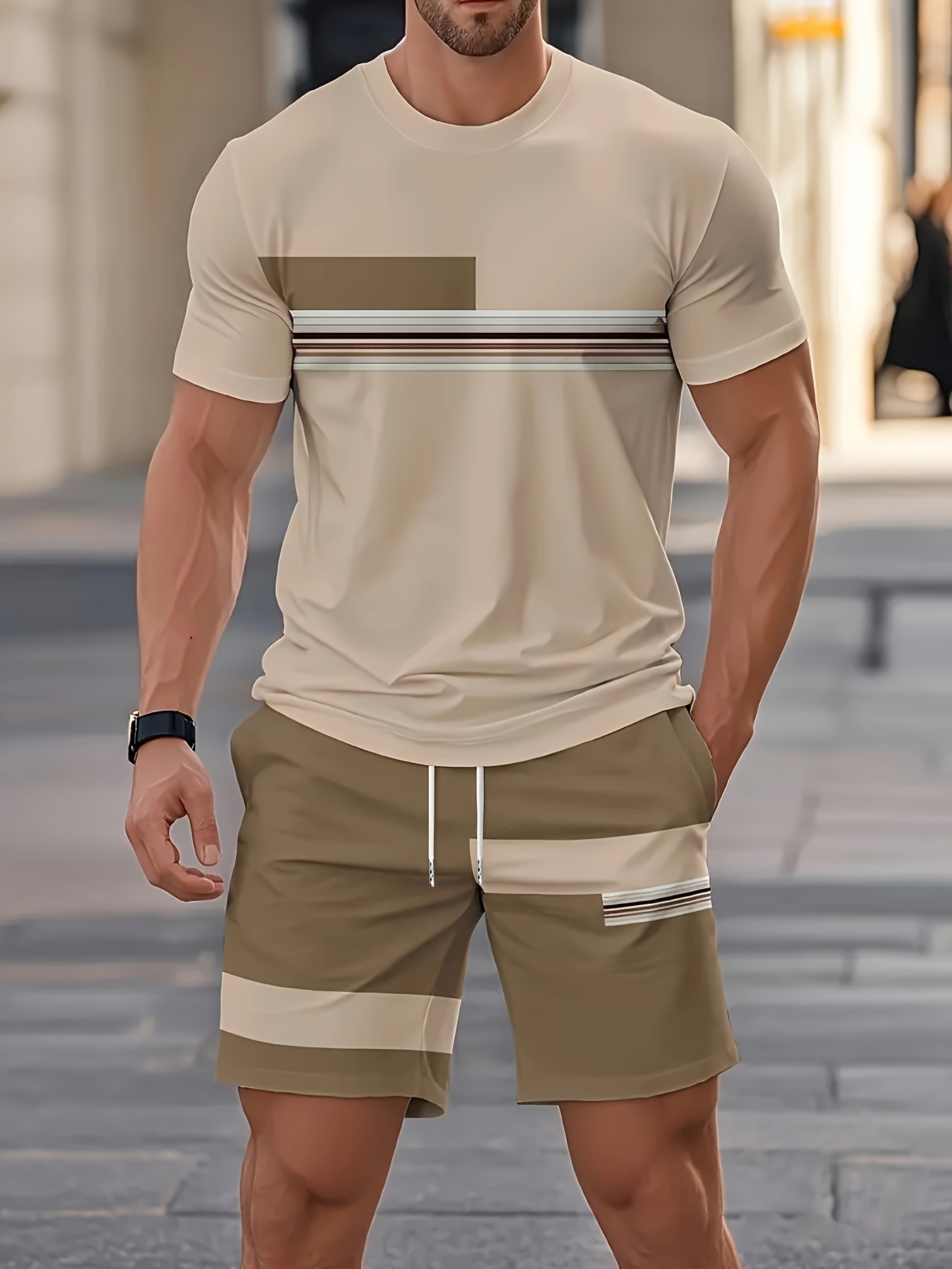 Summer Men's Sets Casual O-nec - Outdoor Sports Outfit avis et prix