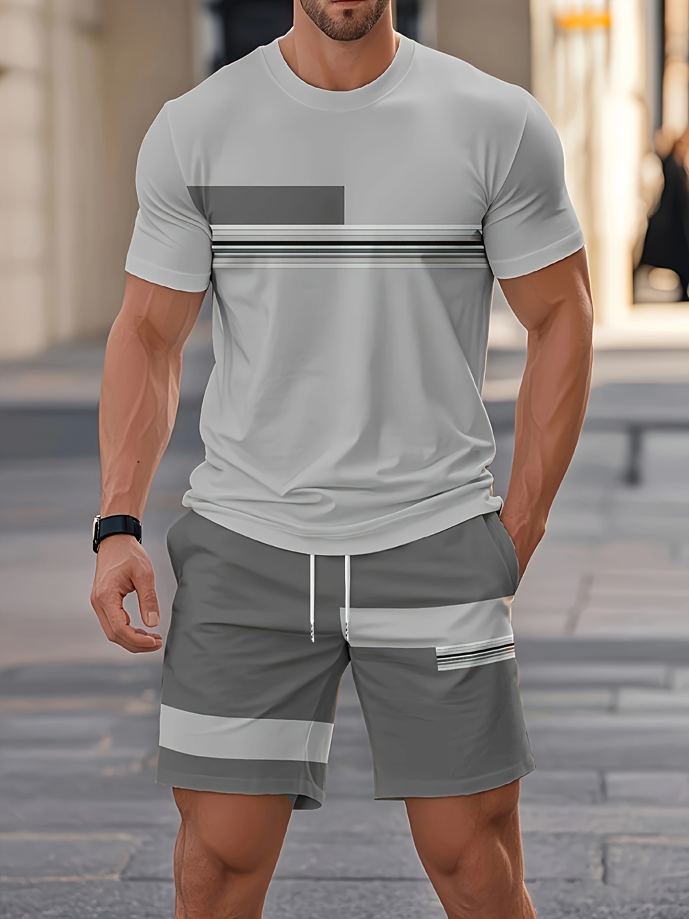 Summer Men's Sets Casual O-nec - Outdoor Sports Outfit avis et prix