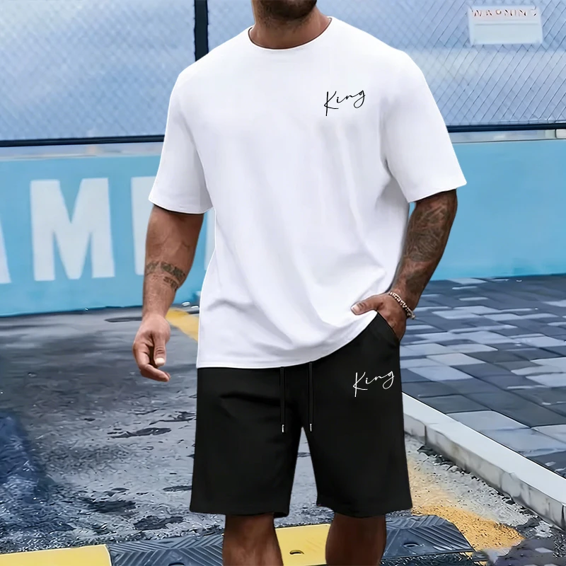 King Letter Men's Set Cotton T - Outdoor Sports Outfit avis et prix