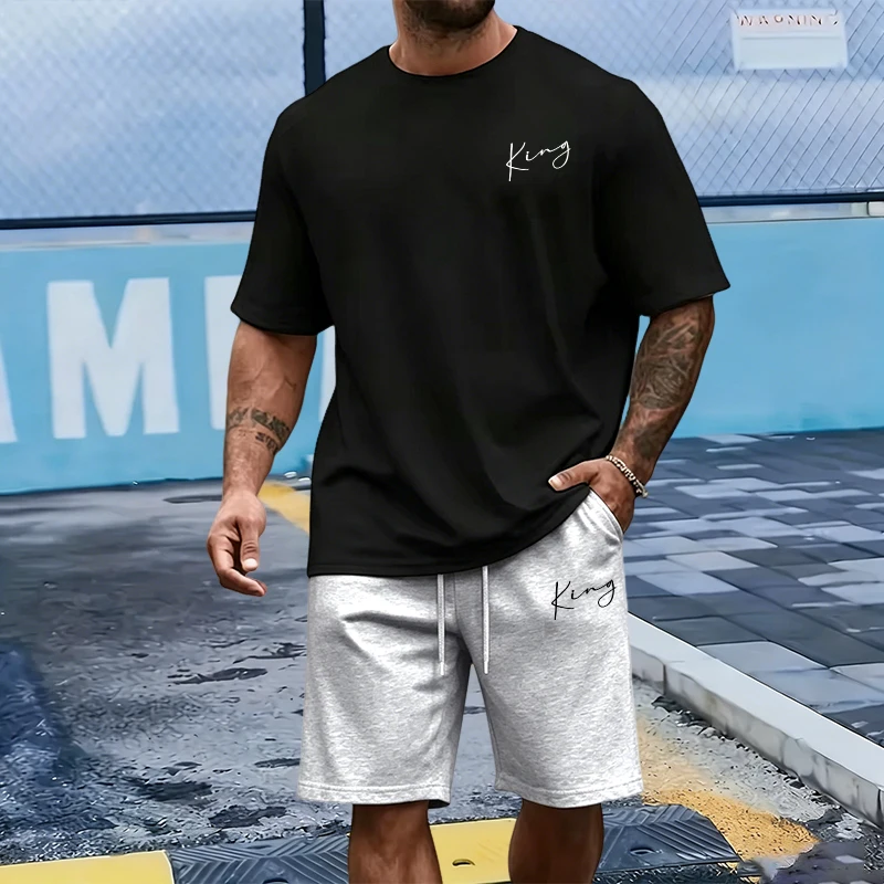 King Letter Men's Set Cotton T - Outdoor Sports Outfit avis et prix