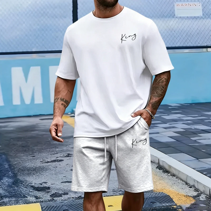 King Letter Men's Set Cotton T - Outdoor Sports Outfit avis et prix