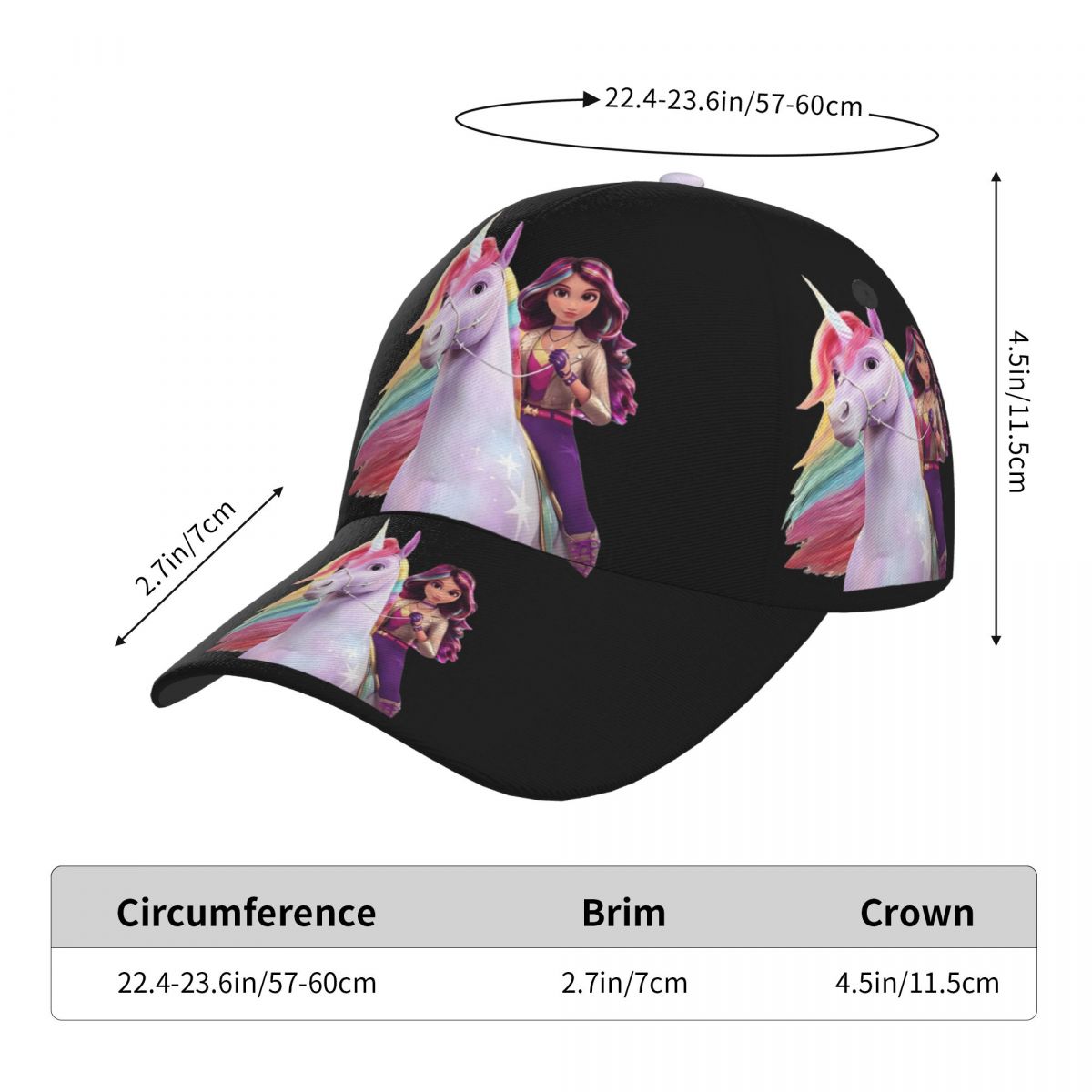Unisex Baseball Hats Unicorn A - Academy Sports Outdoor avis et prix