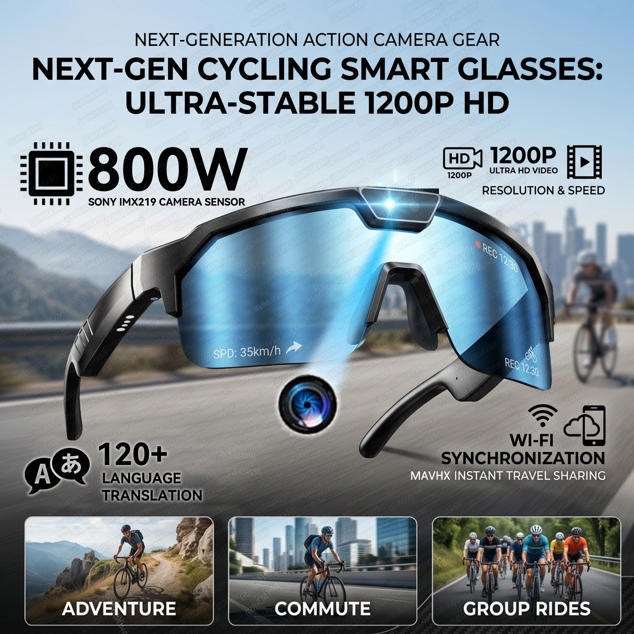 Smart Glasses with 4K HD Anti- - Outdoor Sport Camera avis et prix
