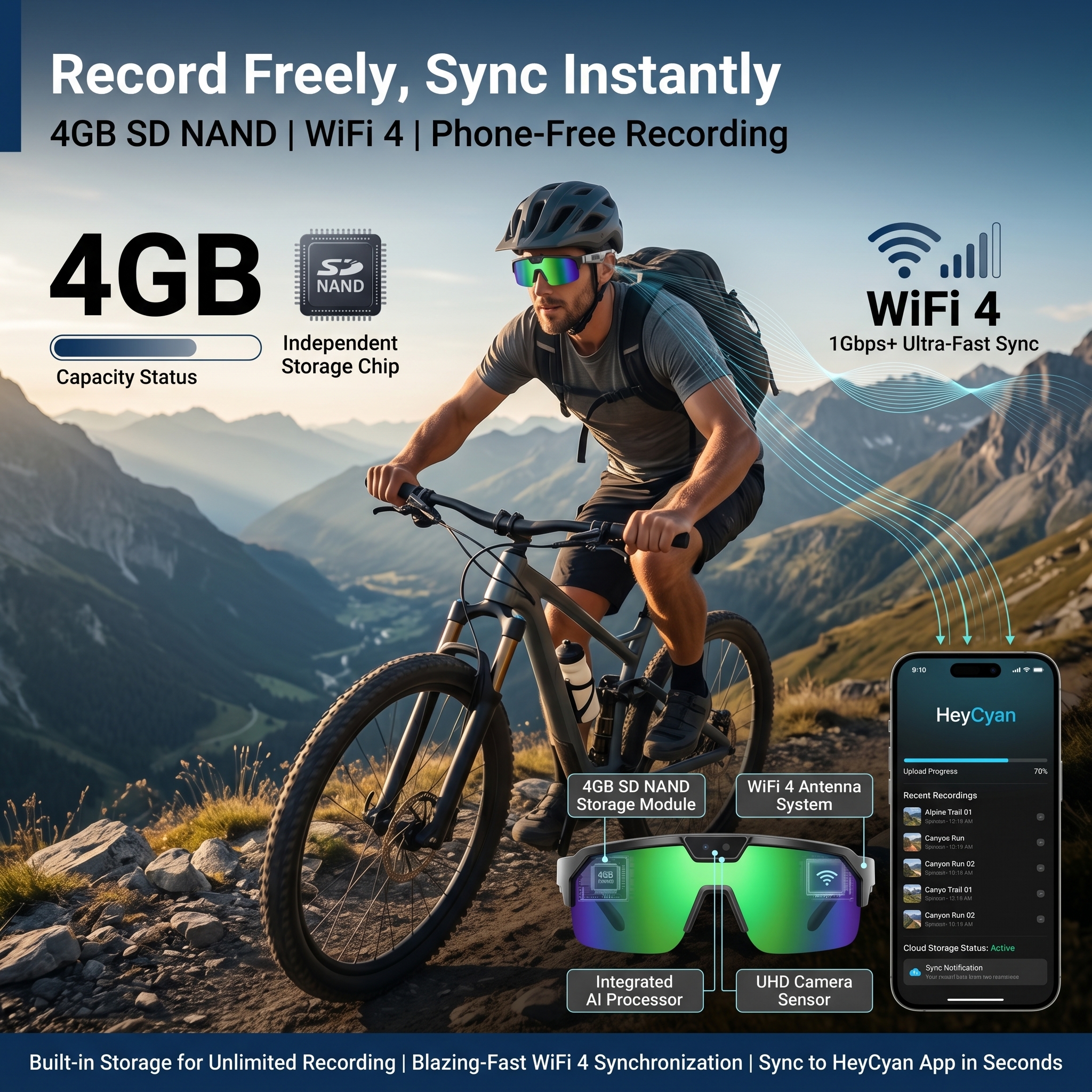 Smart Glasses with 4K HD Anti- - Outdoor Sport Camera avis et prix